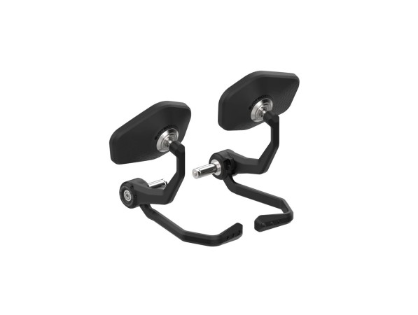 PRN015536-015554-016059-016466-016469-016517-016518-04 Evotech Bar End Mirrors / Brake and Clutch Protector Kit (Sport) - Ducati Hypermotard 950 (2019+)