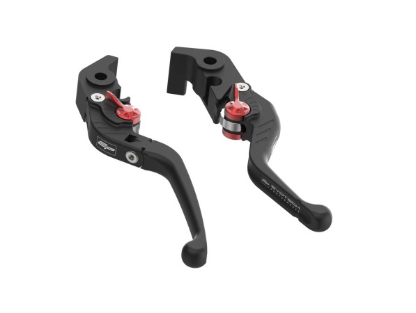 PRN002407-002408-59 Evotech Evo Folding Clutch and Short Brake Lever Set - Ducati Diavel Carbon (2011 - 2018)