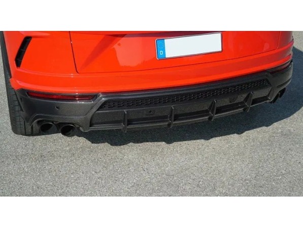 NOVITEC L6 333 99 Rear Diffuser Original Look (Cars With Tow Bar), Visible Carbon for LAMBORGHINI Urus 2018-