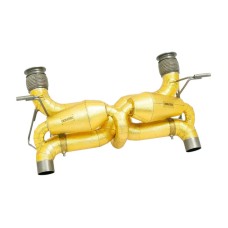 NOVITEC L1 222 72 Exhaust System, With Flap-Regulation, Gold-Plated Inconel for LAMBORGHINI Huracan Evo / Tecnica / Performante / STO / Sterrato