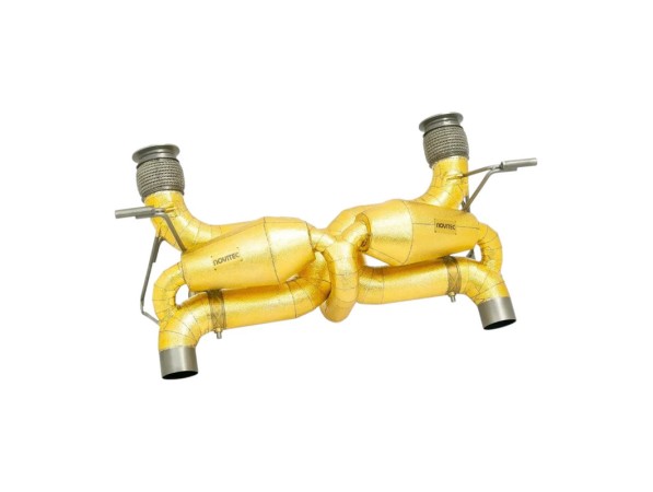 NOVITEC L1 222 72 Exhaust System, With Flap-Regulation, Gold-Plated Inconel for LAMBORGHINI Huracan Evo / Tecnica / Performante / STO / Sterrato